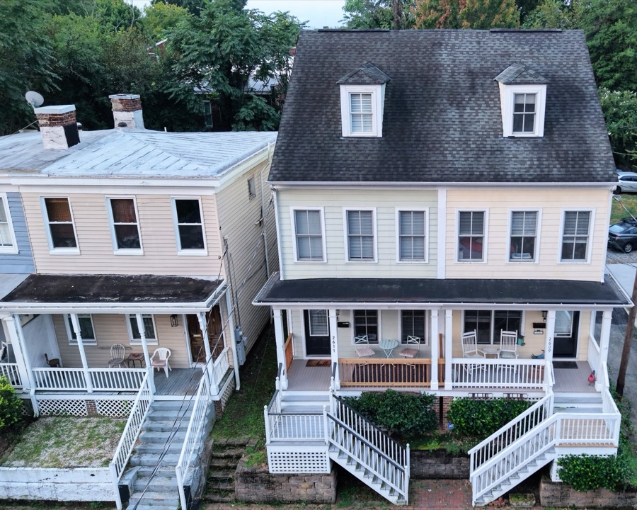 Aerial photo of a single-family home